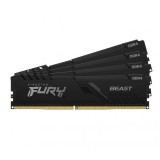 128GB 3600MHz DDR4 RAM Kingston Fury Beast Black CL18 (4x32GB) (KF436C18BBK4/128) (KF436C18BBK4/128) - Memória