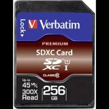 256GB SDXC Verbatim CL10 UHS-I Premium memóriakártya (44026) (44026) - Memóriakártya