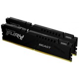 64GB 6000MHz DDR5 RAM Kingston Fury Beast Black CL40 (2x32GB) (KF560C40BBK2-64) (KF560C40BBK2-64) - Memória