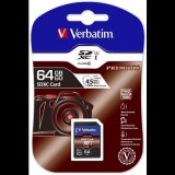 64GB SDXC Verbatim UHS-I Premium memóriakártya (44024) (44024) - Memóriakártya