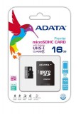 ADATA MICRO SDHC 16GB + ADAPTER UHS-I CLASS 10 (50 MB/S OLVASÁSI SEBESSÉG)