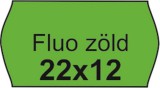 . Árazószalag, 22x12 FLUO zöld (IS2212FZ)