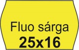 . Árazószalag, 25x16 FLUO citrom (IS2516FC)
