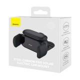 Baseus Car Mount Steel Cannon Pro Solar Electric phone holder fits from 5.4 to 6.7 inch, Black (SUGP010001)