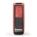 Bélyegző, TRODAT Pocket Printy 9511, piros ház, fekete párnával (IT9511P)
