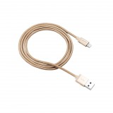 Canyon CNS-MFIC3GO USB-Lightning fonott burkolatú kábel aranyszínű (CNS-MFIC3GO) - Adatkábel