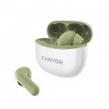 Canyon TWS-5 Bluetooth stereo headset fehér-zöld (CNS-TWS5GR) (CNS-TWS5GR) - Fülhallgató