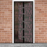 Delight Szúnyogháló függöny ajtóra -mágneses- 100 x 210 cm - "Love" 11398M