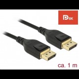 Delock DisplayPort kábel 8K 60 Hz 1 m DP 8K tanúsítvánnyal (85658) (delock-85658) - DisplayPort
