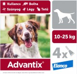 Elanco Advantix spot on - rácsepegtető oldat 10-25 kg közötti kutyáknak A.U.V. (4 x 2,5 ml)