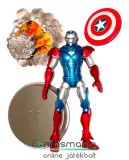 Eredeti, licencelt termék 18cm-es Amerika Kapitány Vasember figura / Iron Patriot extra-mozgatható végtagokkal - Marvel Select