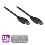 Ewent HDMI-HDMI kábel 2,5m Black EW9871