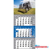 Falinaptár speditőr 3 tömbös 12 lapos 300mmx680mm, Kamion fejlappal Realsystem 2024.