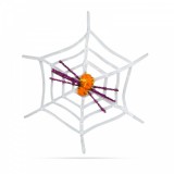 Family Pókháló pókkal - halloween-i dekoráció - fehér