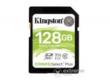 Kingston Canvas Select Plus 128GB SDXC memóriakártya, class 10, UHS-I, U3, V30
