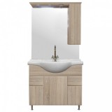 Leziter Bianca Plus 85 komplett fürdőszobabútor, sonoma tölgy színben, jobbos nyitási irány