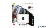 Memóriakártya, microSDXC,64GB, CL10/UHS-I/U1/V10/A1, KINGSTON &#039;Canvas Select Plus&#039;