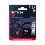 PATRIOT EP SERIES MICRO SDXC + ADAPTER 512GB CL10 UHS-I U3 A1 V30 (100 MB/s olvasási sebesség)