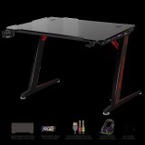 Spirit of gamer gamer asztal - headquarter 300 (mdf lap, fém lábak, fekete, rgb led háttérvilágítás, 120 x 60 x 1,8 cm sog-desk300