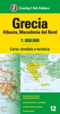 TCI: Grecia, Albania, Macedonia del Nord - Görögország, Albánia, Macedonia 1:800 000 térkép - könyv