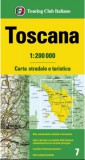 TCI: Toscana - Toszkána régiótérkép 1:200 000 - TCI - könyv
