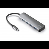 Trust Halyx Aluminium USB-C - 4-Portos USB-A 3.2 Hub (23328) (tr23328) - USB Elosztó