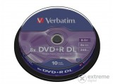 Verbatim DVD+R 8,5 GB, 8x, kétrétegű lemez "Double Layer", hengeren (10db)