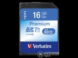 Verbatim Premium 16GB SDHC memóriakártya, Class 10 (43962)