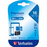 Verbatim Premium memóriakártya 16 GB MicroSDHC Class 10