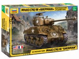 Zvezda M4 A3 76mm Sherman 1:35 makett 3676