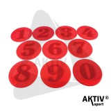 0-9-ig számos padlójelölő szett Amaya piros