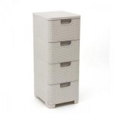 06605-885 Rattan 4 Fiókos Tároló Fe