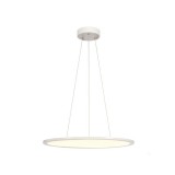 1 ágú függeszték, 60cm átmérő, fehér, 3000K melegfehér, 3150 lm, CRI 80, 110°, UGR 22, SLV Panel 1003044