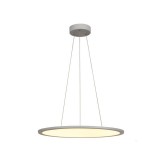 1 ágú függeszték, 60cm átmérő, szürke, 3000K melegfehér, 3150 lm, CRI 90, 110°, UGR 22, SLV Panel 1003046