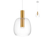 1 ágú függeszték, átlátszó, 3000K melegfehér, beépített LED, 693 lm, Redo Candela 01-1819