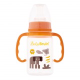 1 db Baby Bruin fogantyús cumisüveg 120 ml + Ajándék - narancs színben