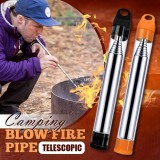 1 Db Rozsdamentes Acél Tűzfúvó Cső, Behúzható Tűzfúvó Bot Kültéri Kempingezés
