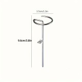 10 db-os élelmiszeripari minőségű rozsdamentes acél BBQ nyárs légkeveréses sütőhöz és sütőhöz