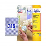 10 mm-es Avery Zweckform A4 íves etikett címke, fehér színű (25 ív/doboz)
