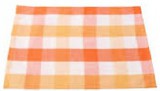 100% pamut konyharuha narancssárga kockás - 50x70 cm
