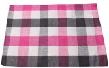 100% pamut pink -szürke kockás konyharuha - 50x70 cm