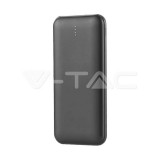 10000mAh Power Bank 2A 30CM C típusú kábel, fekete színű (V-TAC)