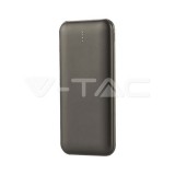 10000mAh Power Bank 2A 30CM C típusú kábel, szürke színű (V-TAC)