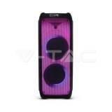 100W Újratölthető hangszóró, mikrofonnal RF vezérléssel RGB 2 x 10 inch