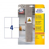 105*148 mm-es Avery Zweckform A4 íves etikett címke, fehér színű (20 ív/doboz)