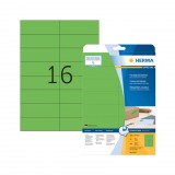 105*37 mm-es Herma A4 íves etikett címke, zöld színű (20 ív/doboz)