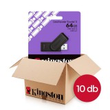 10db Kingston DT Exodia S pendrive 64GB USB 3.2 Fekete CSOMAG!