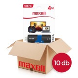 10db Maxell FLIX 4GB pendrive [USB 2.0] Fekete-Zöld CSOMAG!