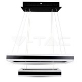 113W Szabályozható fényerejű csillár, fekete színű 3000K