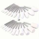 12 darabos gyapjú filc polírozó készlet mandrellel